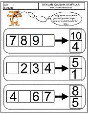 sıradaki sayı kaçtır çalışma sayfaları